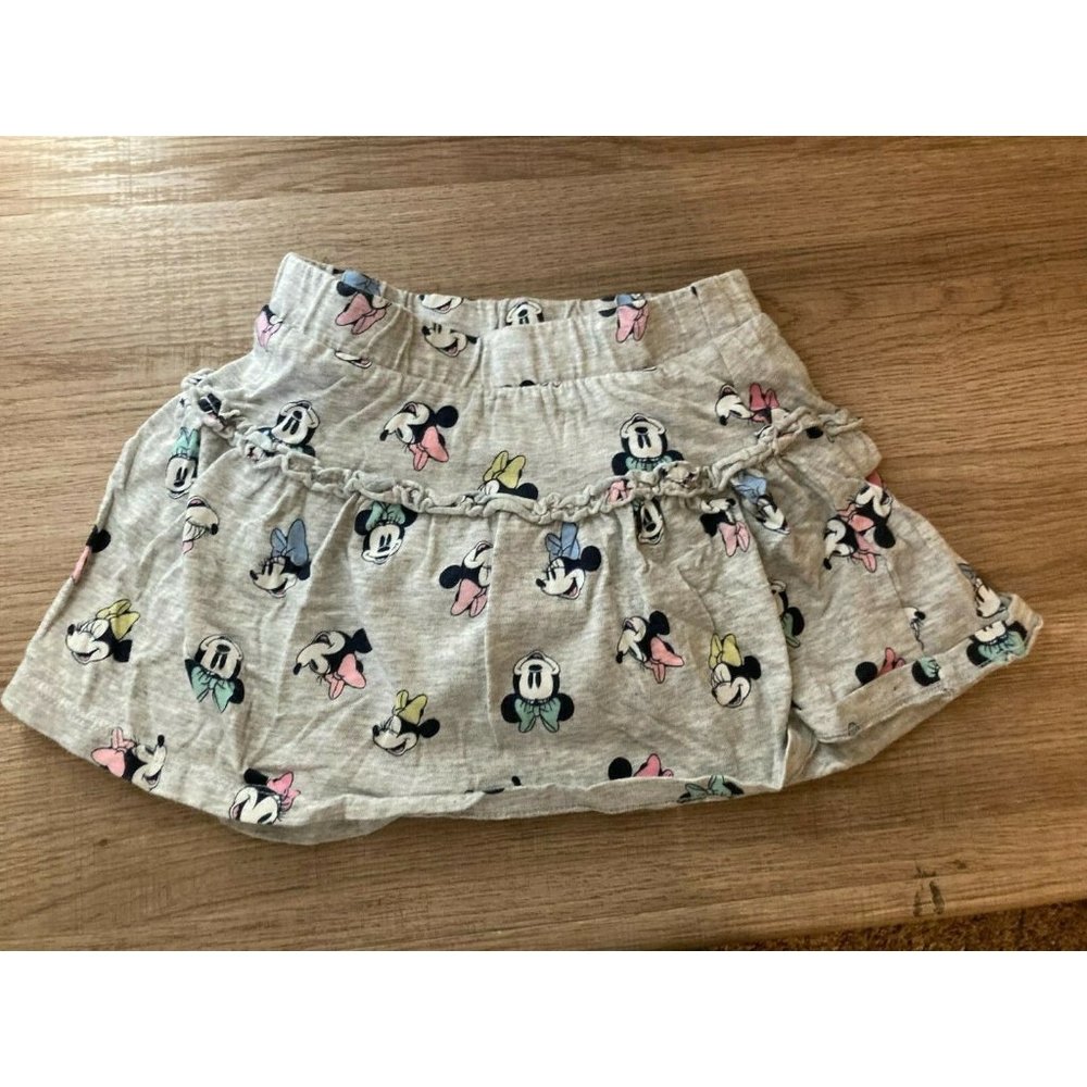 Disney Jumping Beans Classic Minnie Mouse Gray Skirt 24 Months with Undershorts